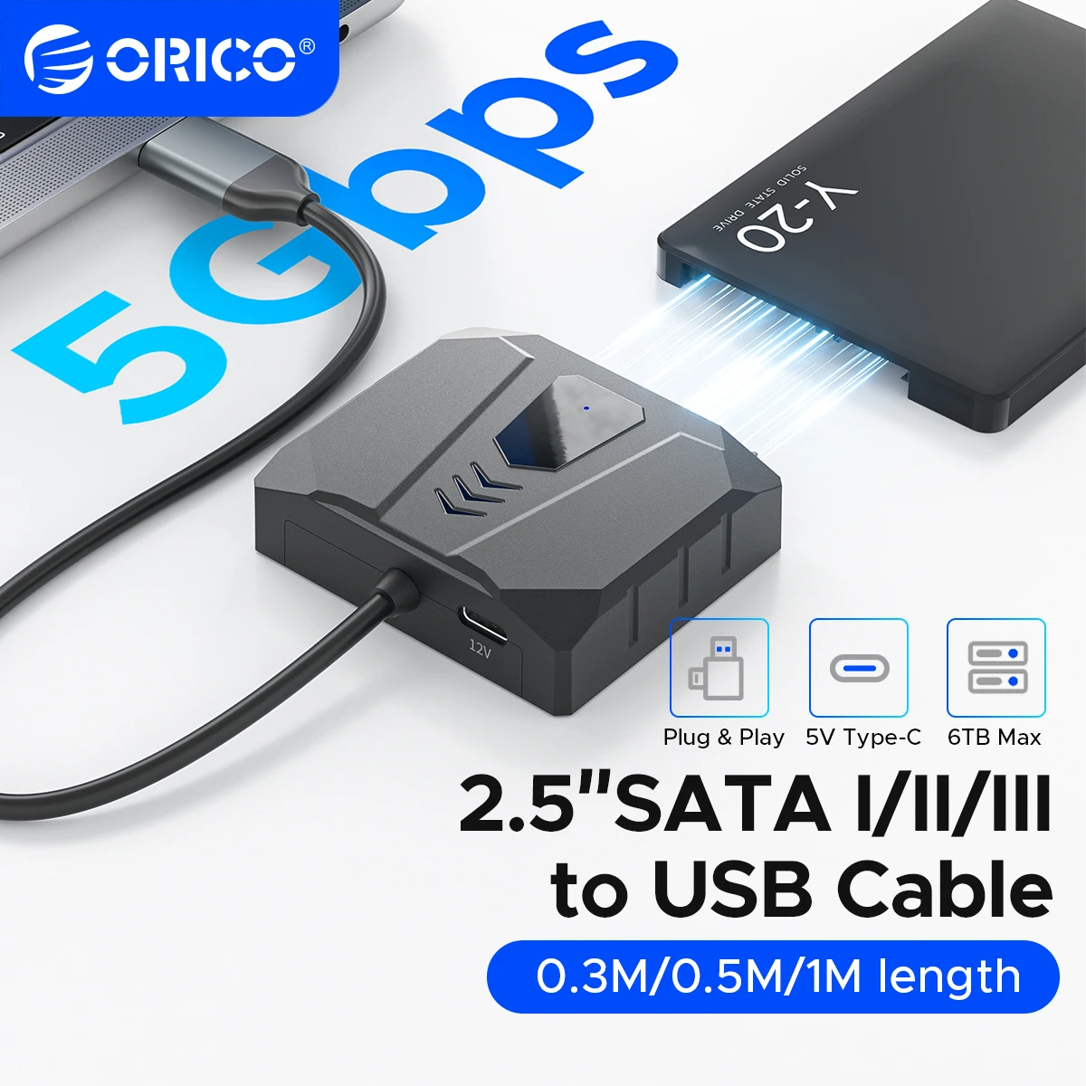 

ORICO SATA HDD Drive Adapter USB 3.0 to SATA Cable SATA Converter SATA Adapte For 2.5'' HDD/SSD External Hard Drive Disk