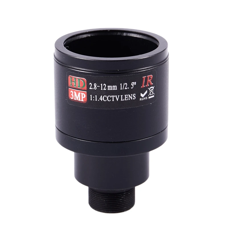 

Retail HD CCTV Lens 3.0MP M12 2.8-12Mm Varifocal Cctv IR HD Lens,F1.4,Manual Focus Zoom