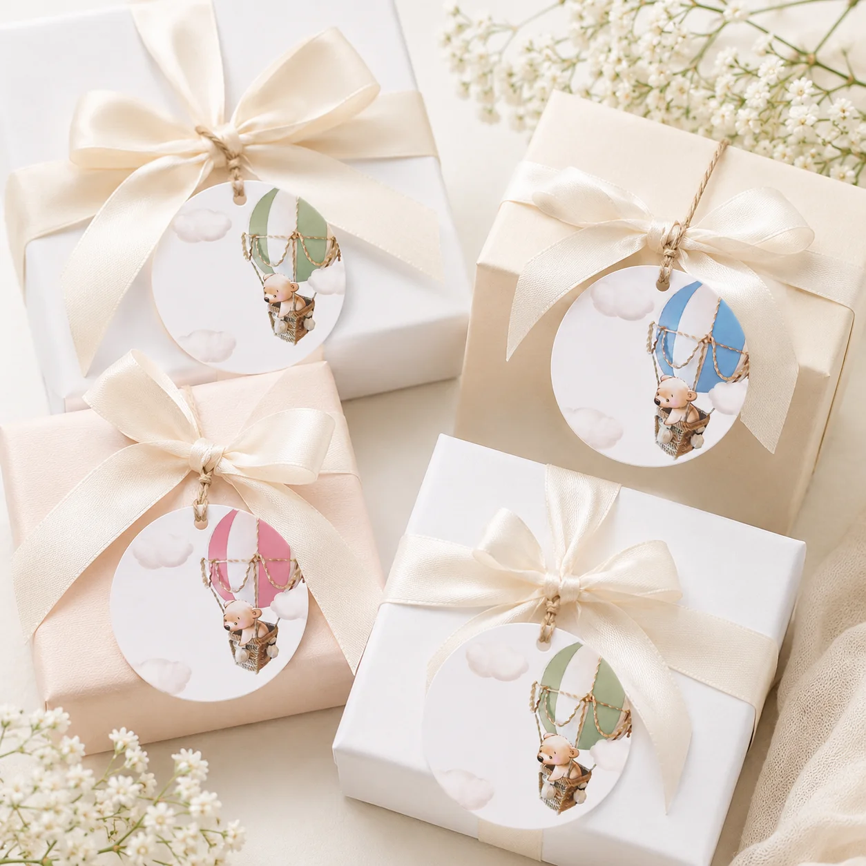 Etiquetas redondas personalizadas para la Primera Comunión y el Bautismo, vienen con 10 metros de cuerda, se pueden agregar nombres, fechas y otros contenidos de texto, etiquetas de regalo personalizadas para bautizos, tarjetas de regalo, adecuadas para bautizos, Primera Comunión, decoración de fiestas y otras pegatinas.