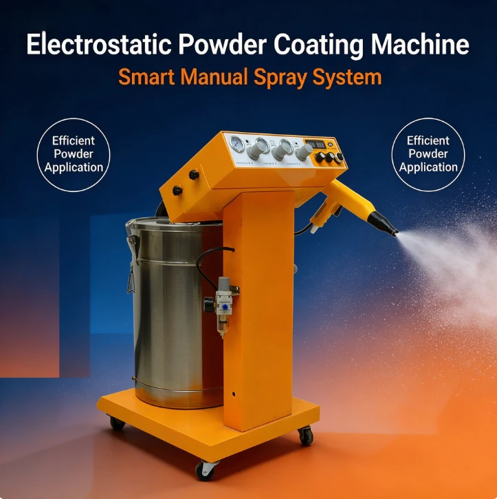 Small Intelligent Manual Electrostatic Powder Coating Machine Portable Spraying Equipment For Metal Surface Industrial Coating