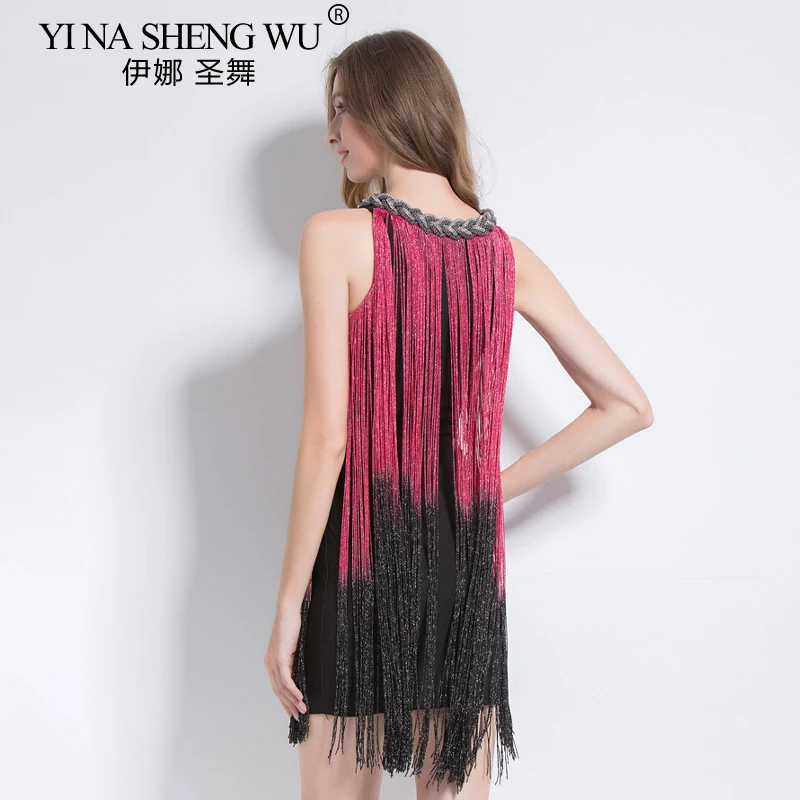 High Quality New Ballroom Dance Dress Fringe Latin Dance Costumes For Women Girls Sexy Salsa Dresses Tassel Latin Dance Skirt