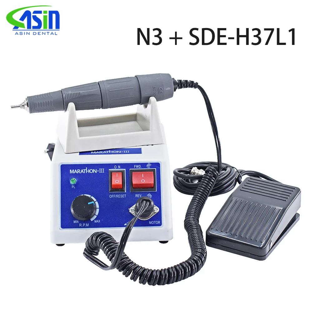 

Dental Lab Electric SMT Marathon Motor Micromotor Machine N3 + 35K RPM H37L1 Handpiece 110V 220v