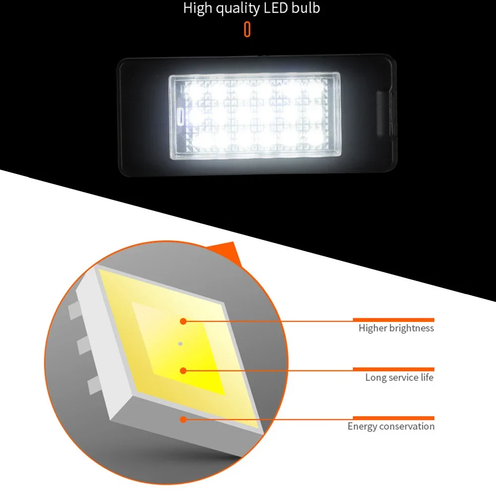 

Задние фонари, лампа номерного знака, долговечная светодиодная лампа номерного знака для Chevy T2015 2020, прозрачная и яркая, 2 шт.
