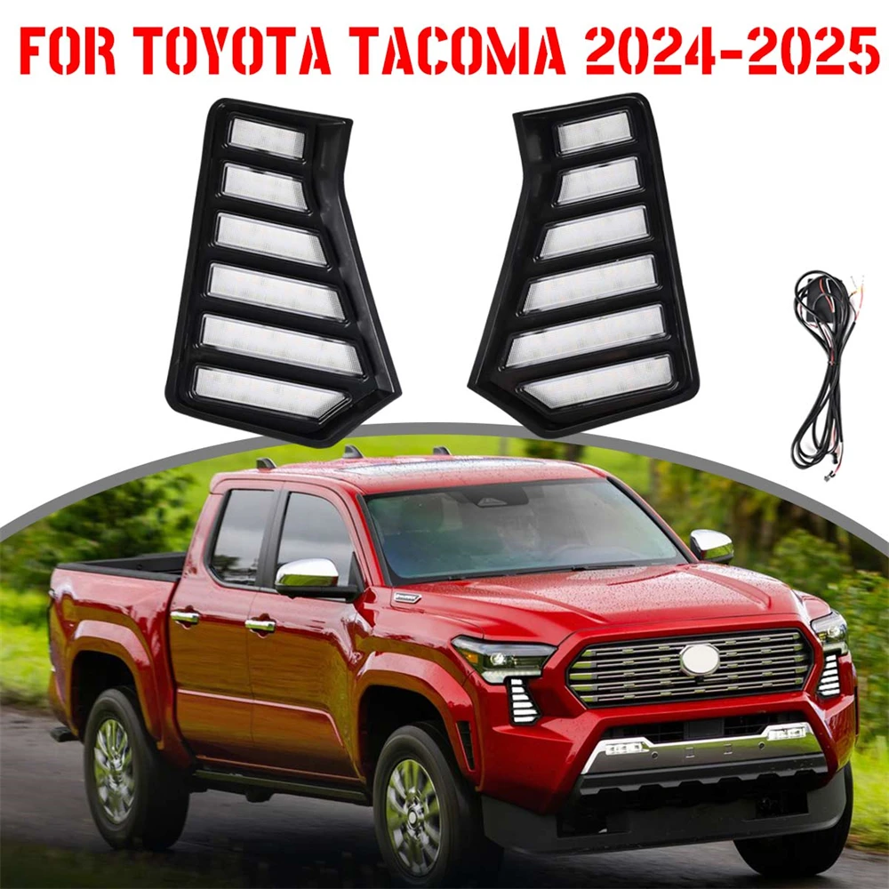 

Daytime Running Light Fog Lamp For Toyota Tacoma 2024 2025 Accessories Bumper Driving DRL Turn Signal LED Auto Exterior Parts