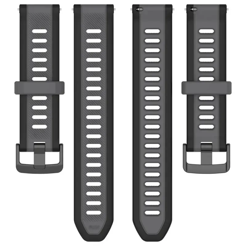 Pulseira de silicone de 18mm 20mm 22mm para huawei watch 5 46mm 42mm/GT5-4-3 pulseira macia para garmin forerunner 570 970 55 965/ativo 5 6