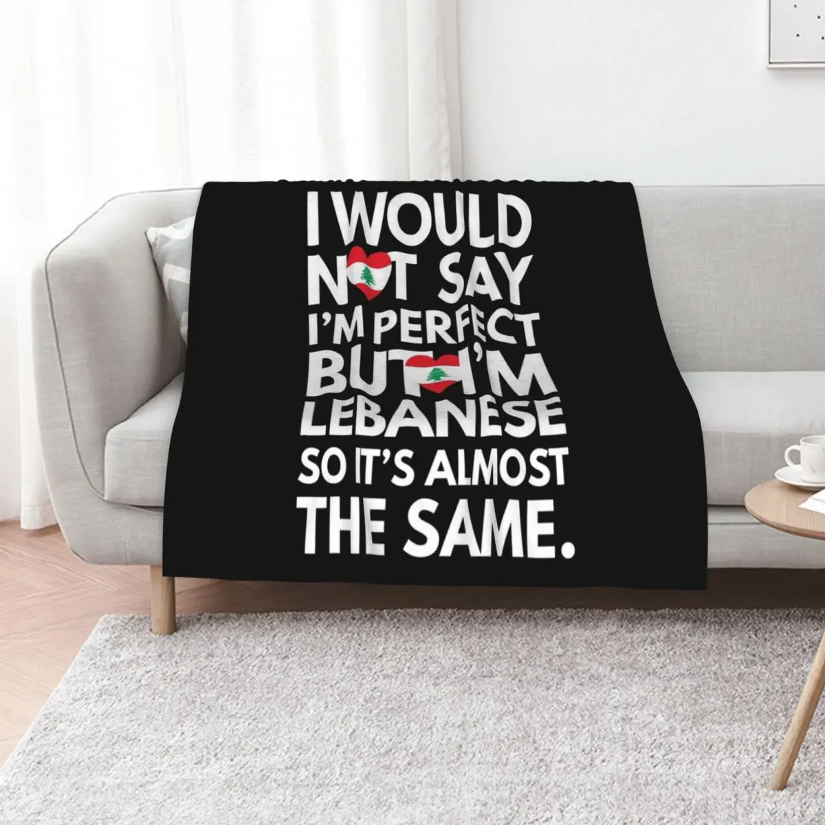 

I would not say I am Perfect - But I am Lebanese from Lebanon Throw Blanket Custom wednesday Decorative Beds Hairys Blankets