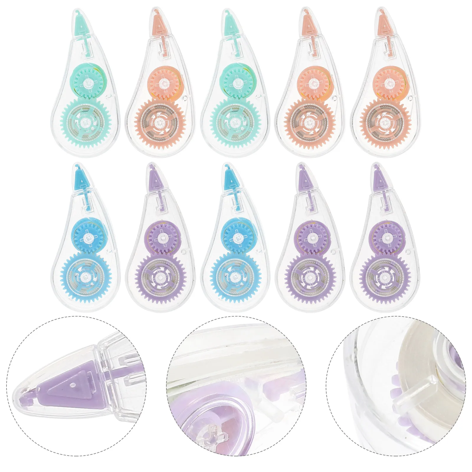 

10 Pcs Correction Tape Stationery Mini Tape Student Accessory Bulk Correcting Plastic Easy Double Headed Compact Safe