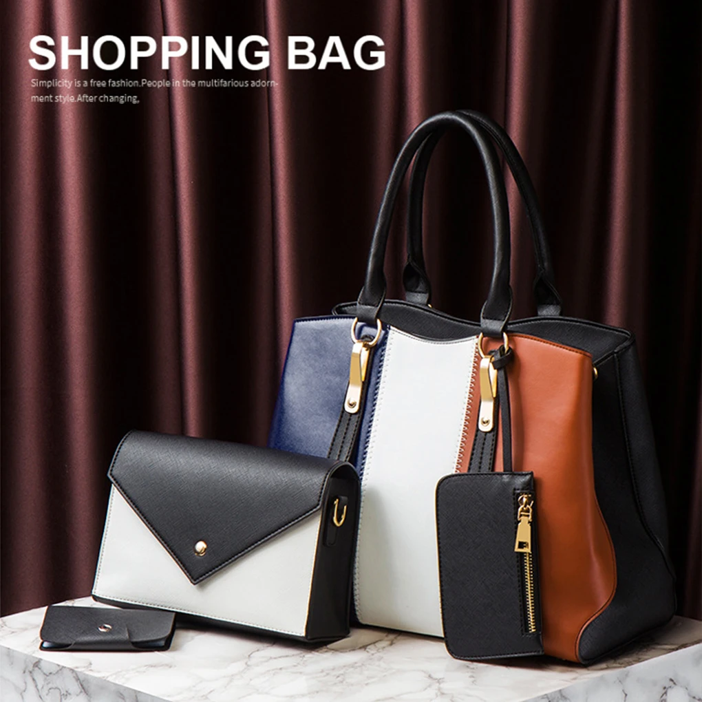 4pcs/set Fashionable Tote Bags For Women With Large Capacity Handbags For Women Shoulder Bag white