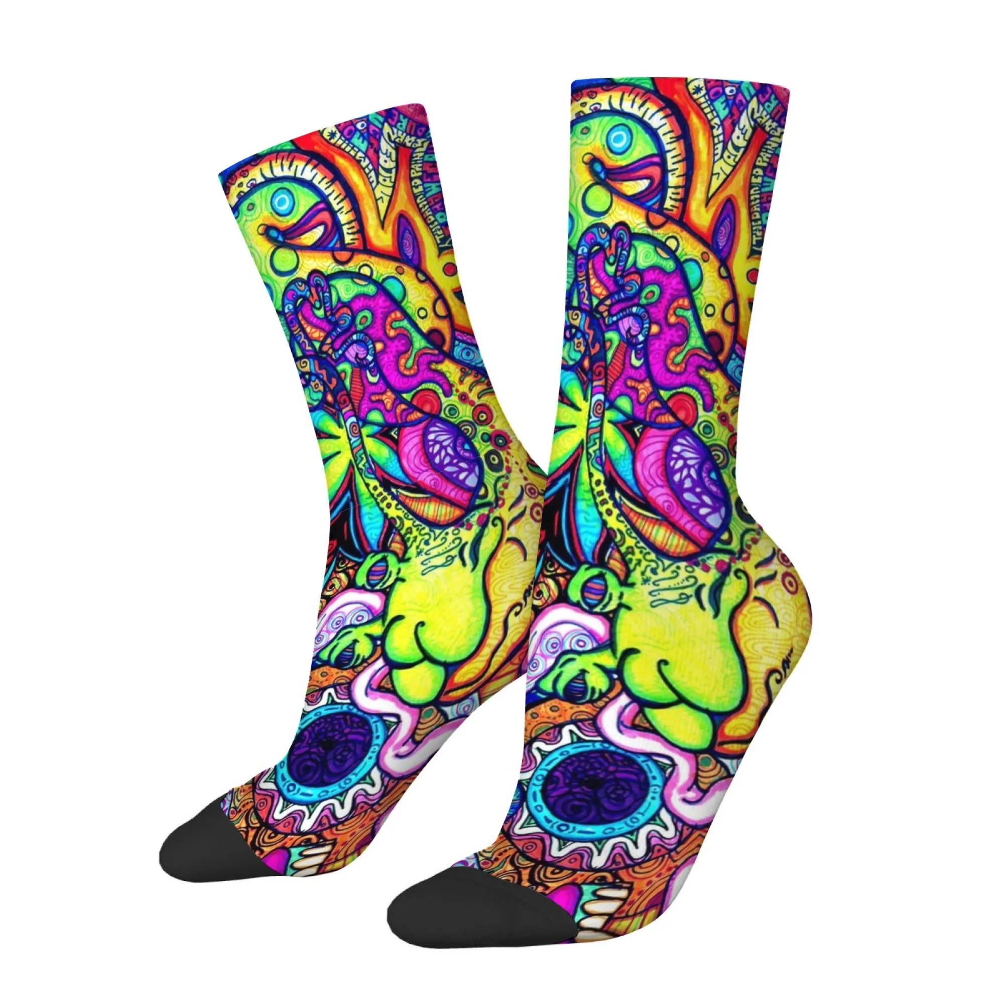 Retro Fantasy Harajuku Style Cartoon Fashion Men's Socks Breathable Comfortable Soft Socks Casual Outdoor Quirky Fashion Socks