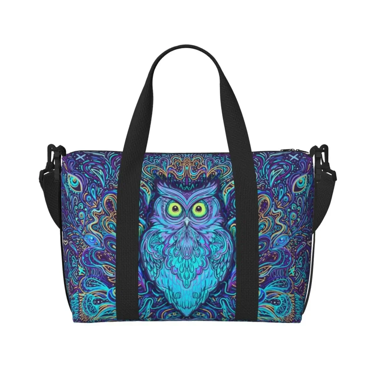 

Poetics Mandala Tote Bag Женская большая вместительная пляжная дорожная сумка через плечо в стиле бохо для спортзала