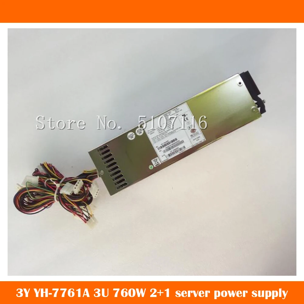 

Original 3Y YH-7761A 760W 2+1 3U Server Hot-swappable Redundant Power Supply YM-7381C Will Fully Test Before Shipping