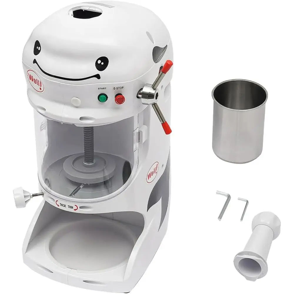 

Commercial Electric Ice Shaver hine, 350w Cone Maker with 250-350 Rpm, 110v Shaved Ice Crusher or Cones, Shaved Ice, Slushies, M