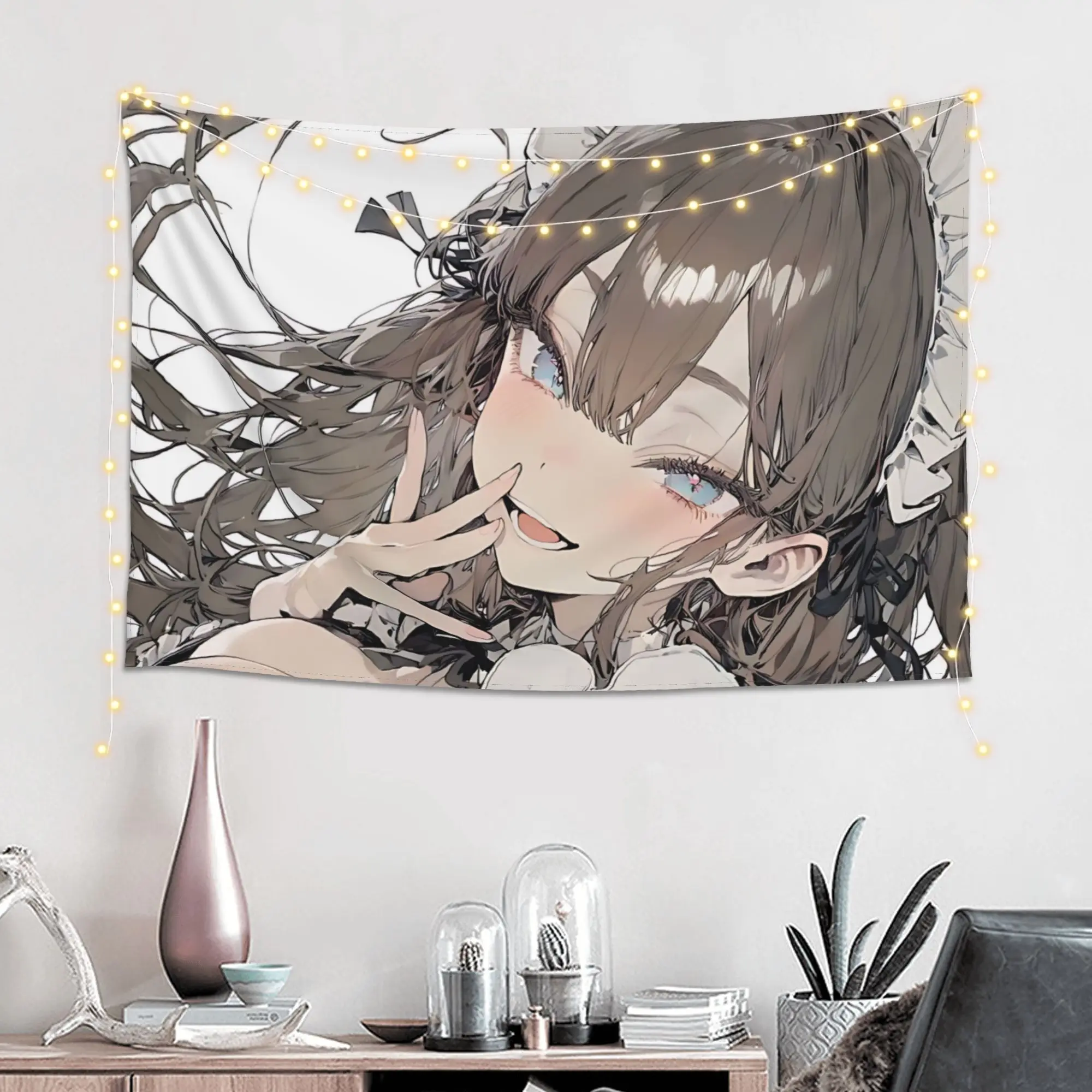 Japanese Style Anime Game Girl Customized Tapestry Bedroom Decoration  Wall Hanging Blanket Tapestry Cool Stuff For Room