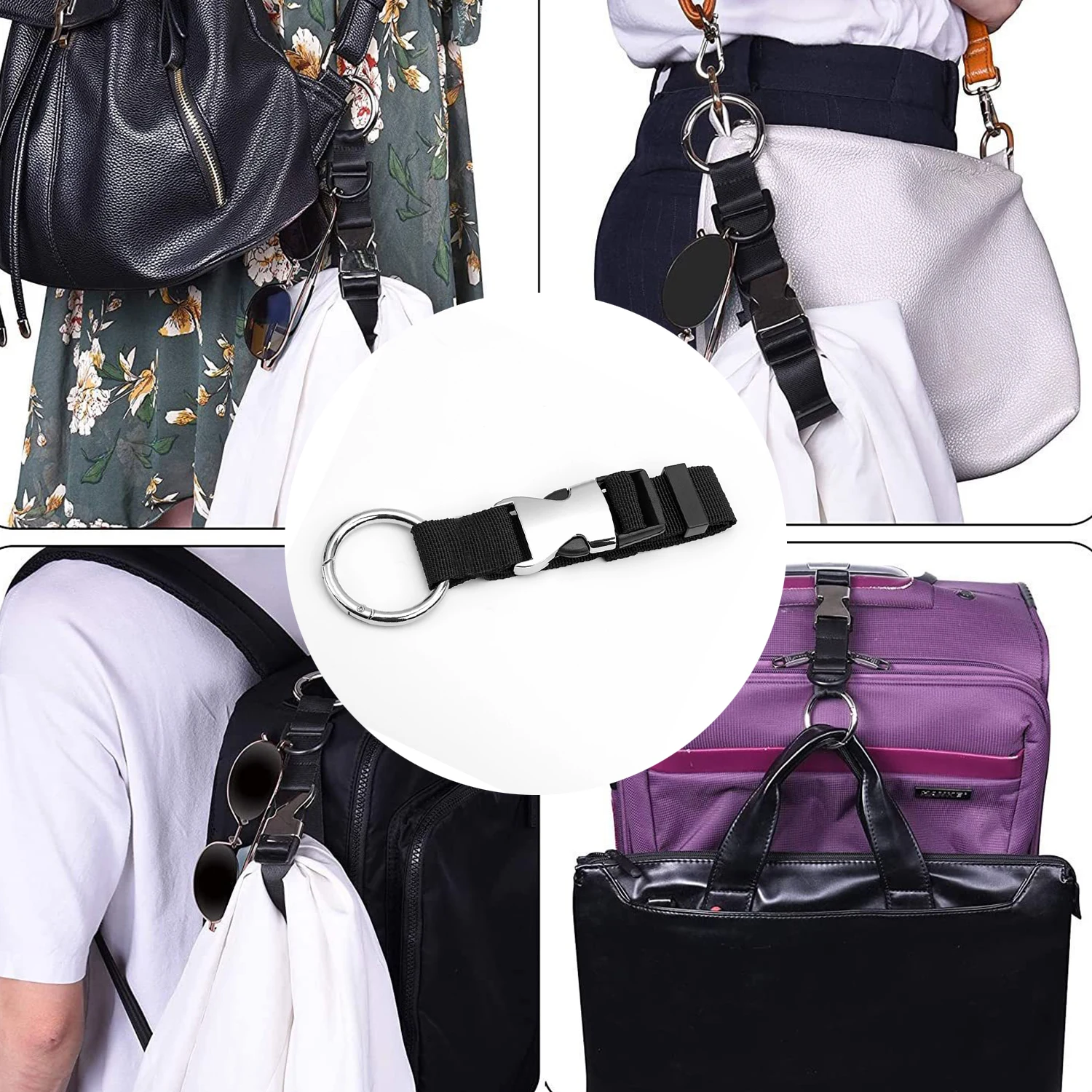 Travel Luggage Fixed Strap Backpack External Strap Fashion Strap With Release Buckle Add-A-Bag Luggage Strap Belt Jacket Holder