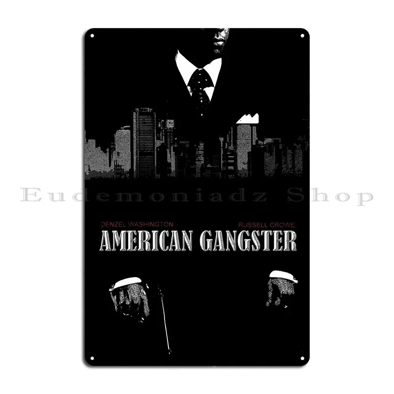 American Gangster Metal Sign Living Room Poster Bar Garage Print Tin Sign Poster