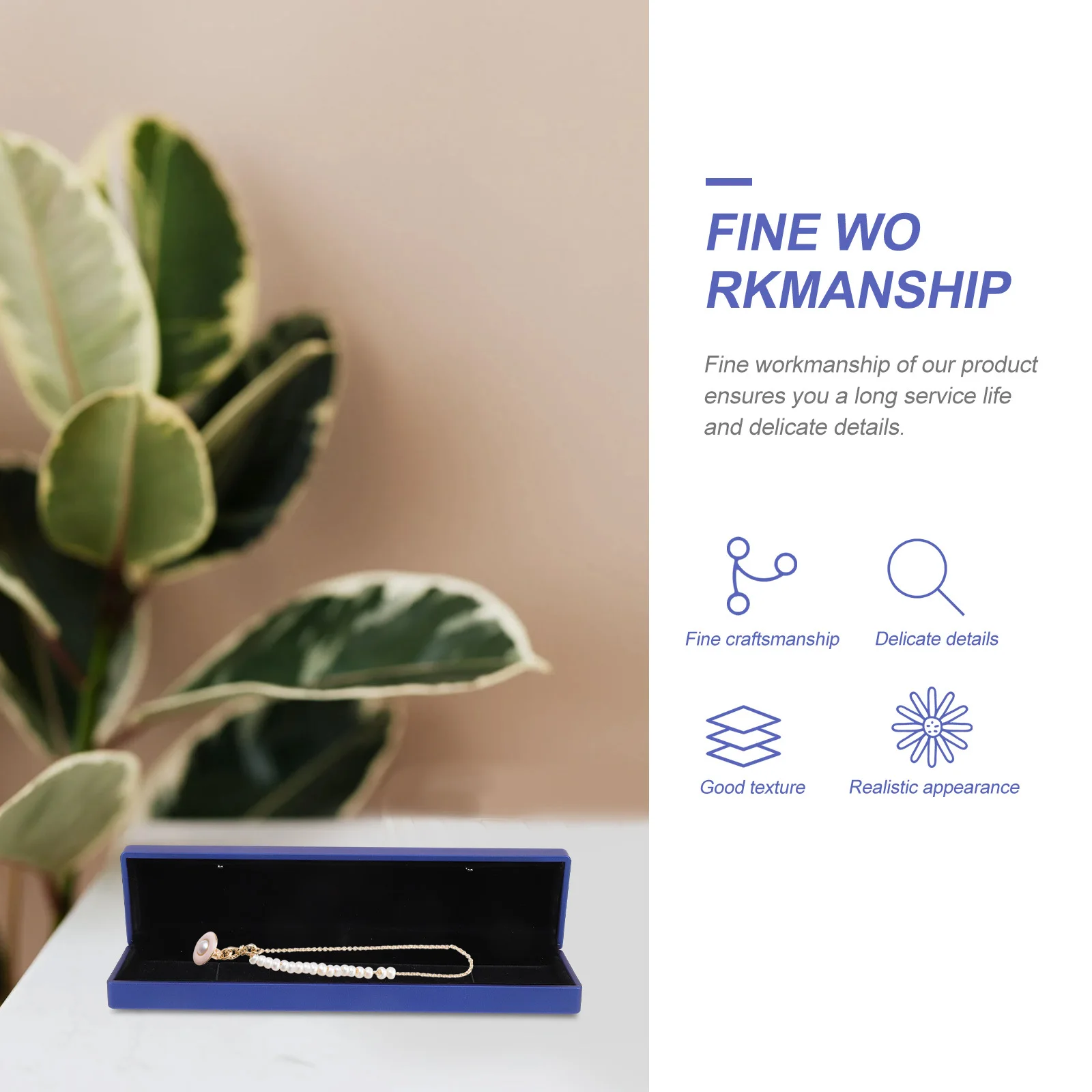 

Creative LED Luminous Necklace Box Elegant Jewelry Organizer Case Romantic Gift Box for Her Birthday Valentine's Day Present