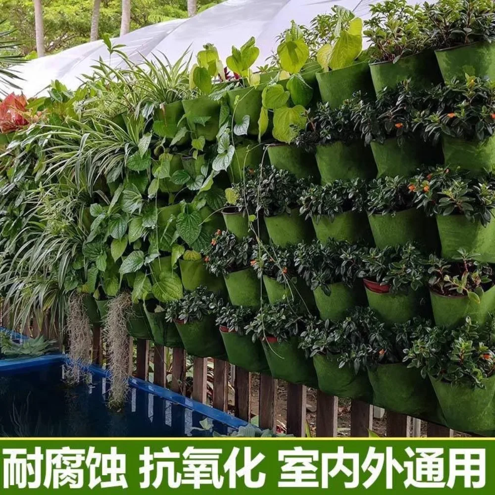 Felt planting bag, vertical greening plant wall, balcony, wall-mounted three-dimensional vegetable planting artifact, hanging wa