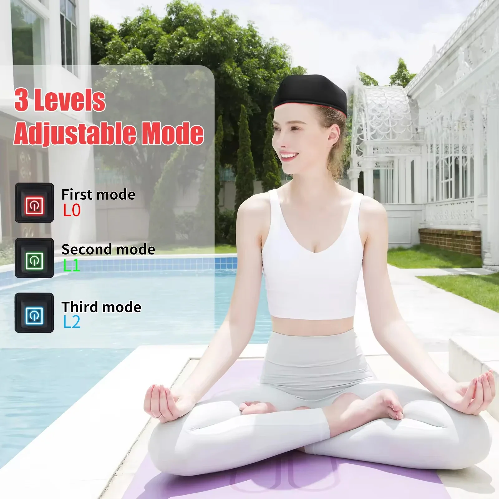 

Professional Near-Infrared LED Hair Helmet | Promote Hair Regrowth, Relieve Scalp Tension & Prevent Hair Thinning, Hands-Free An