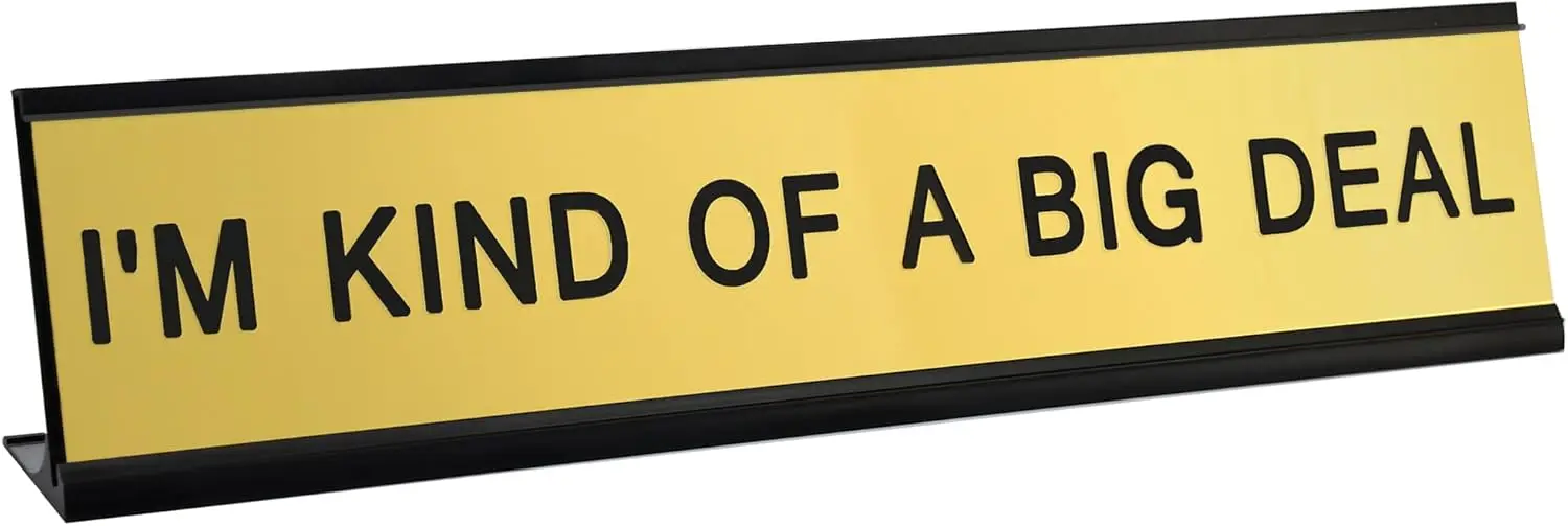 

Funny Desk Sign I'm Kind of a Big Deal for Office Novelty Nameplate Plaque Gift for Men Women