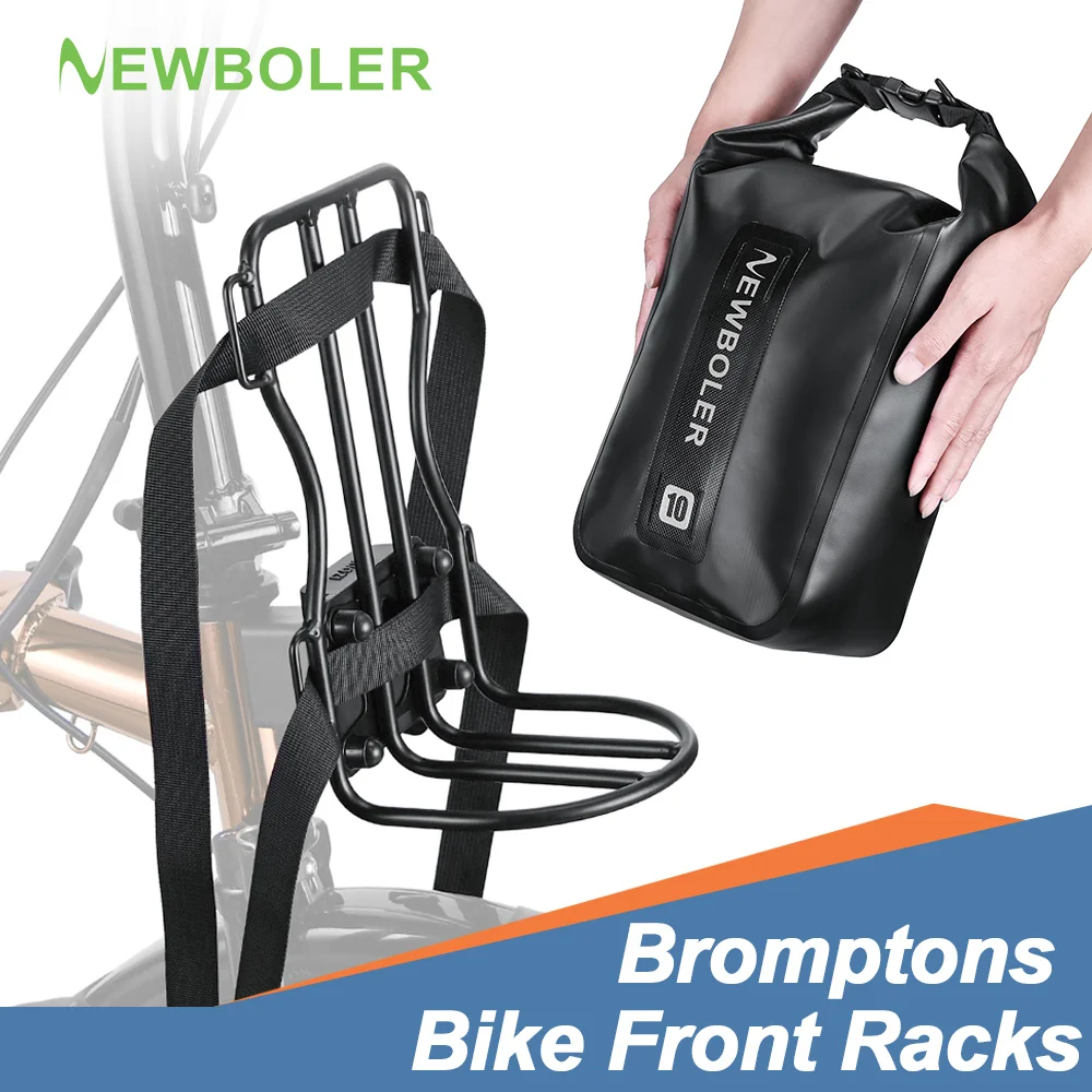 

NEWBOLER Metal Front Rack For 4L 6L 10L Brompton Bike Bag Front Lightweight Shelf Luggage Rack Bicycle Accessories