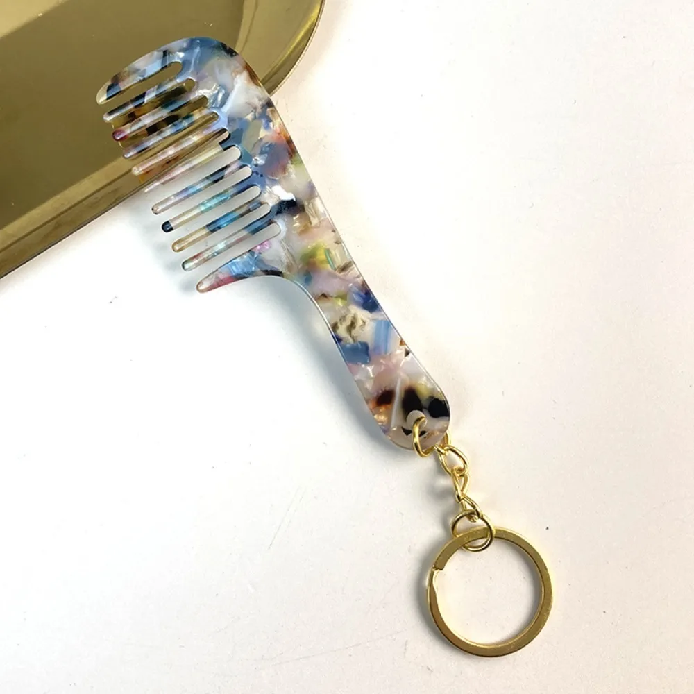 

Cute Small Comb Keychain Portable Colorful Pocket Detangling Brush Simple Versatile Hairbrush Backpack Pendant Travel Essentials