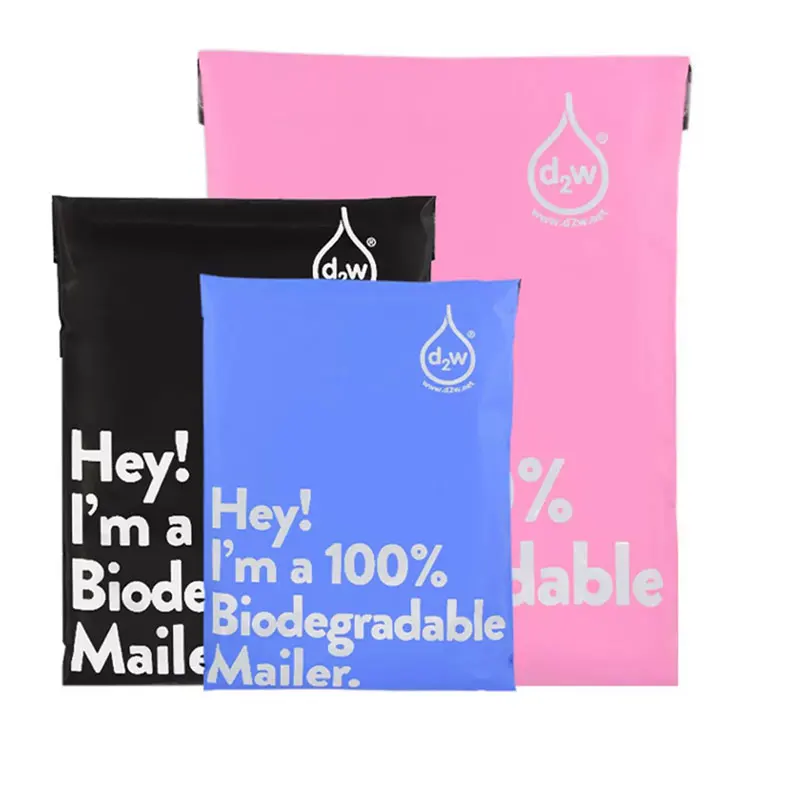 50Pcs New 100% D2W Biodegradable Courier Postal Bag Clothing Package Express Delivery Bags Waterproof Mailing Pouch Bags
