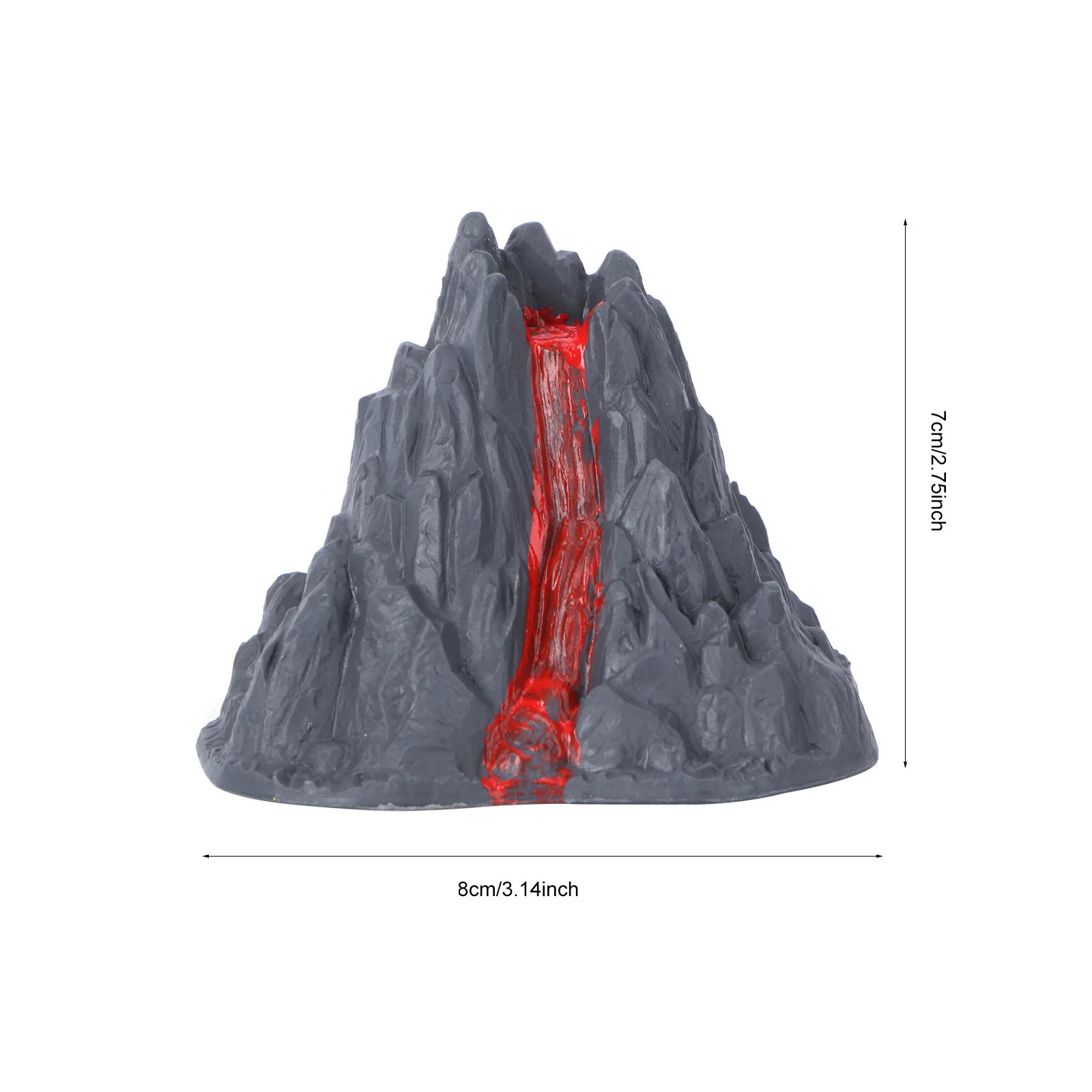 10 peças modelo vulcão suprimentos para festa decorações artificiais falsas brinquedo ornamento simulação de mesa
