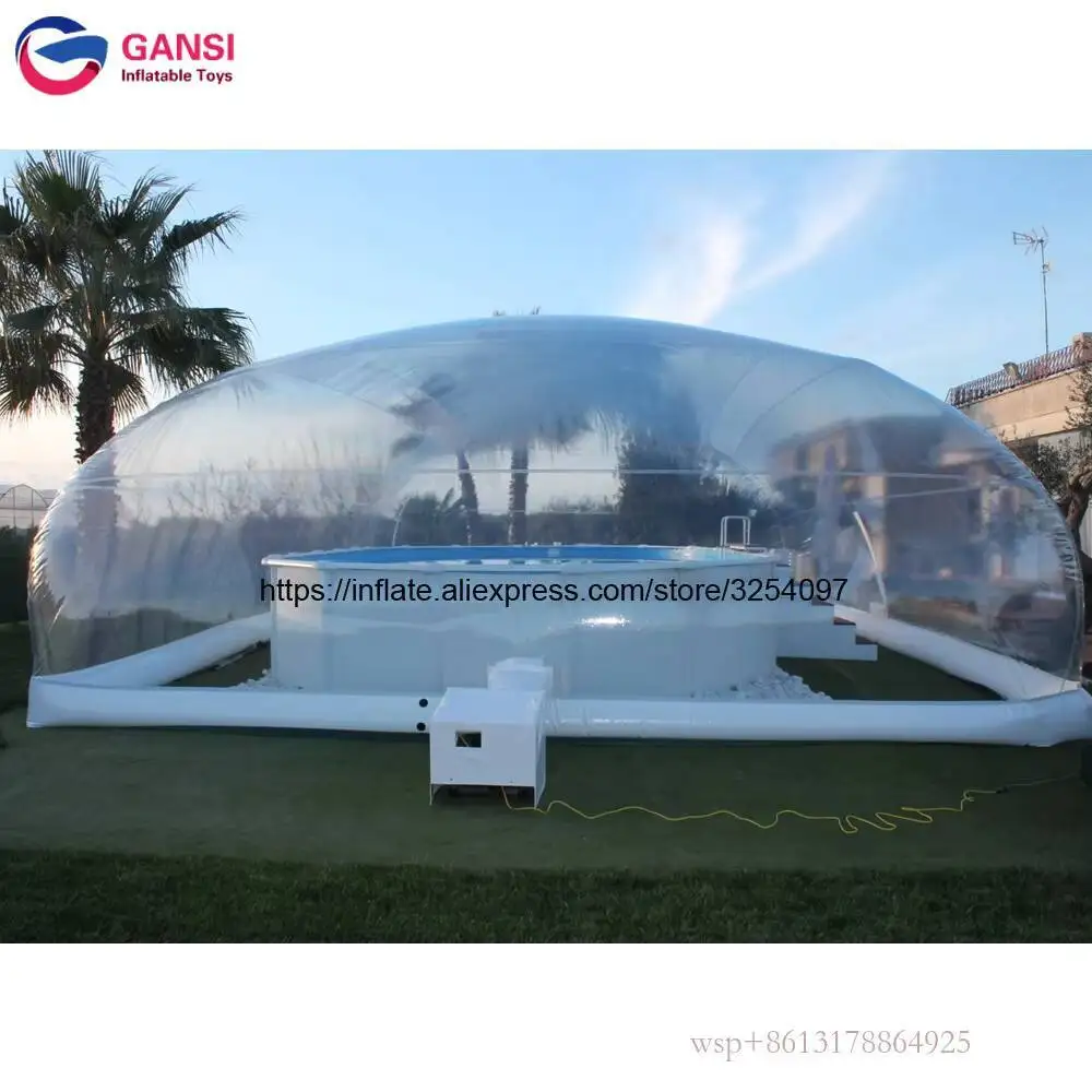 Tienda inflable transparente personalizada al aire libre de la burbuja de la bóveda de la piscina