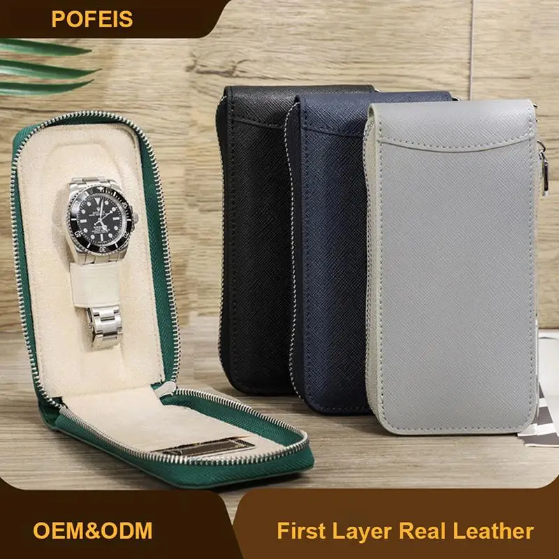 【M】Anti-Dust Watch Bag Organizer Jewelry Storage Gift Bag Flannelette & Leather Watch Accessories Case For Watch Storage 1PC