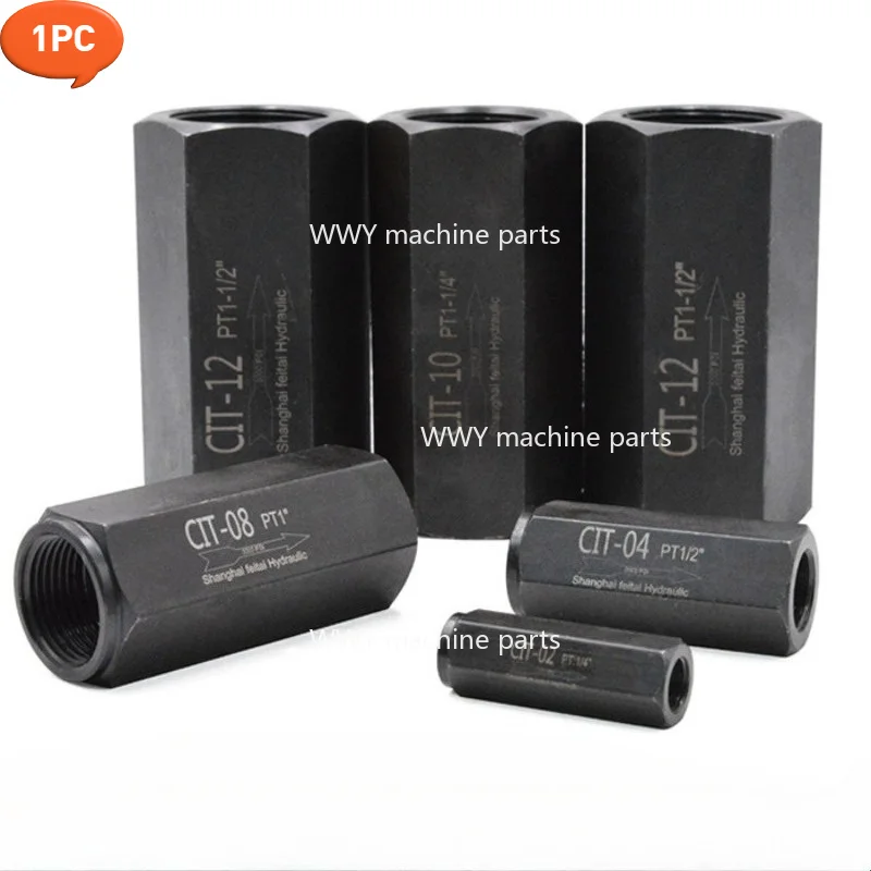 1PC Hydraulic Throttle Check Valve, One-way Flow Control Valve CIT-02 CIT-03 CIT-04 CIT-06 CIT-08 CIT-10