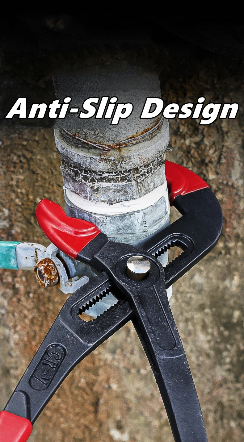 7/10/12 بوصة كماشة مضخة متعددة الوظائف سريعة التعديل ، كماشة مضخة مياه كبيرة الفتح سريعة الإصدار مفتاح ربط أنابيب السباكة #5