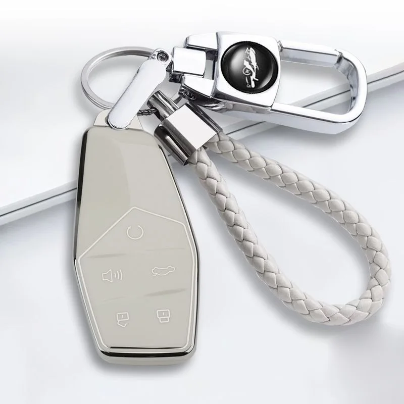 Car Key Case Fob for MG One 2022 2023 2024 Remote Protection Cover Bag Shell Keychain Housing Ring Holder Interior Accessories
