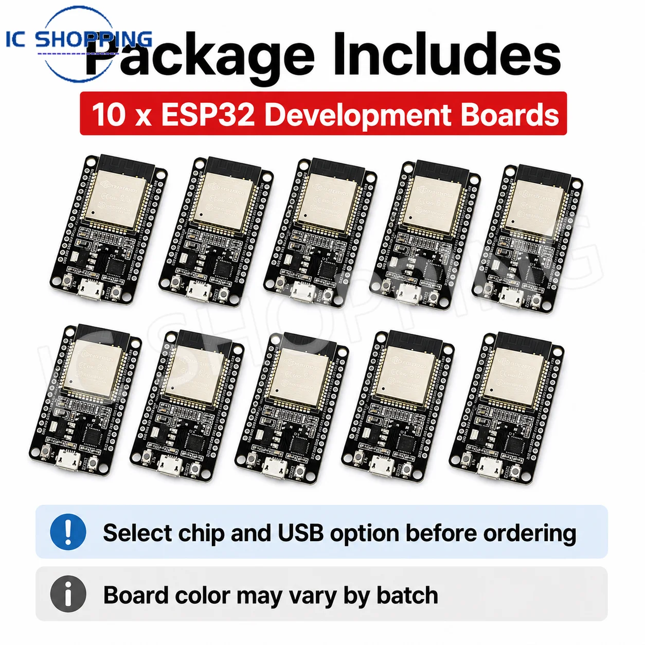 Esp32 Devkit - 10 stuks ESP32 ontwikkelborden, ESP-32 WiFi