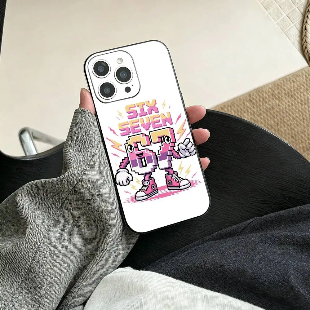 Six Seven 6 7-Football Phone Case For iPhone 17, 16,15,14,13,12,11 Plus,Pro Max, Others Soft Black Cover