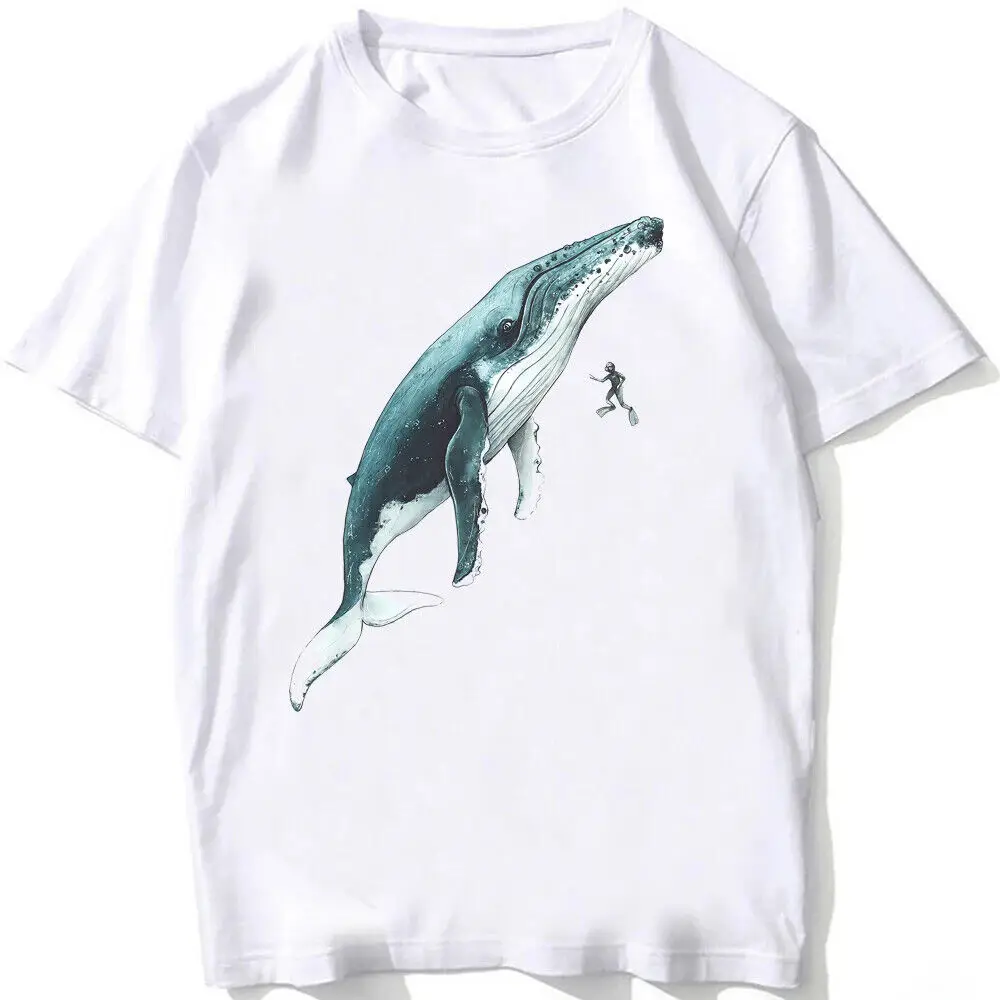 Big Sale!!! Funny Galaxy Whale Shark Watercolor Art Unisex T-shirts Small to Anime Pattern Y2K Summer Brand