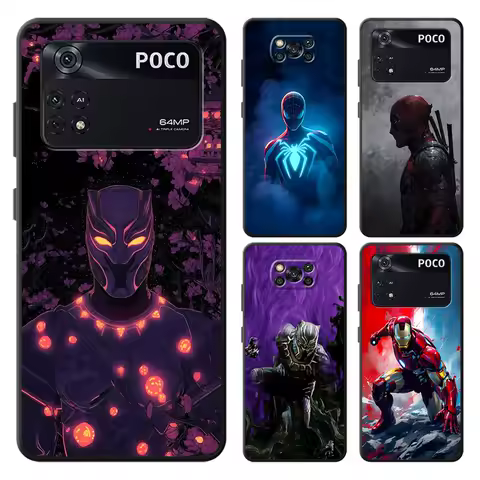Case for Xiaomi Poco F8 C71 M3 M4 M7 Pro F1 F3 C61 C50 C75 M5 X3 X4 X5 X7 Pro Funda Phone Cover Marvel Cool Black Panther