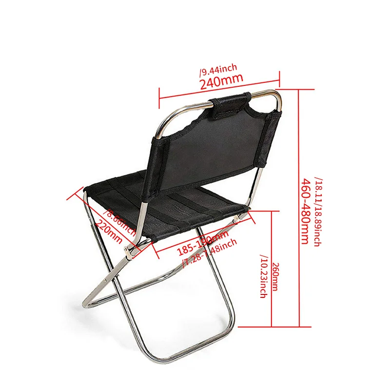 Outdoor Chair Camping Portable Folding Aluminum Foldable Fishing Chair Stool Seat Hiking Tools Picnic Camping Stool MIni Storage