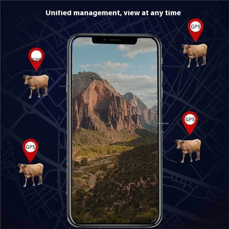 Sqpp-ovelha vaca gado ip67 à prova dip67 água 4g solar gps wifi rastreador animal de rastreamento dispositivo para animais de estimação 10000mah geo-esgrima