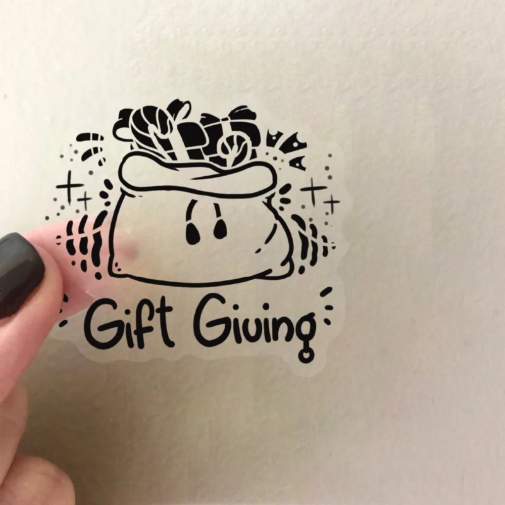 50 pezzi adesivi elementi natalizi in bianco nero trasparente decorazione graffiti notebook valigia chitarra telefono frigorifero decalcomanie