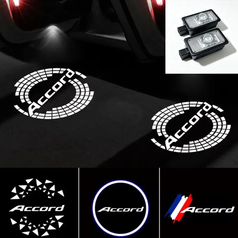 2pcs Car Door Welcome Lamp Laser Projector Logo Lights for Honda Accord 11th Generation 2023 2024 2025 2026 Decoration