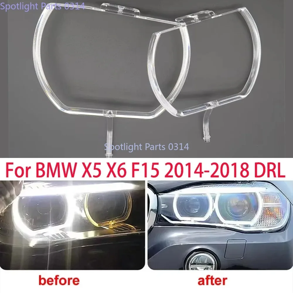

НОВЫЙ Angel Eye для BMW X5 X6 F15 F16 2014 2015 2016 2017 2018 автомобильные DRL фары направляющая пластина дневные ходовые огни трубка бар