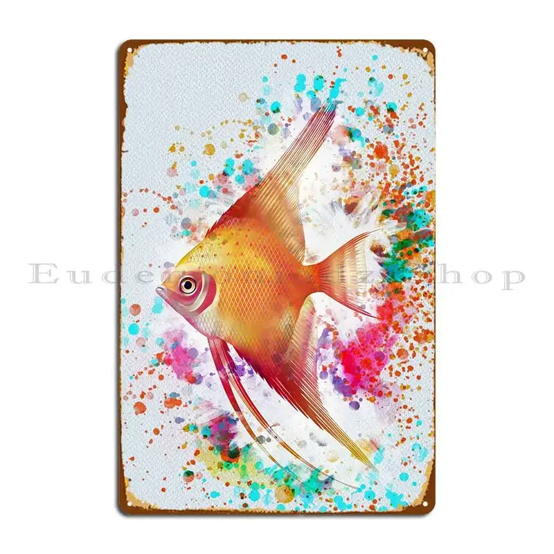 Angel Fish Metal Sign Design Wall Decor Cinema Design Cinema Tin Sign Poster