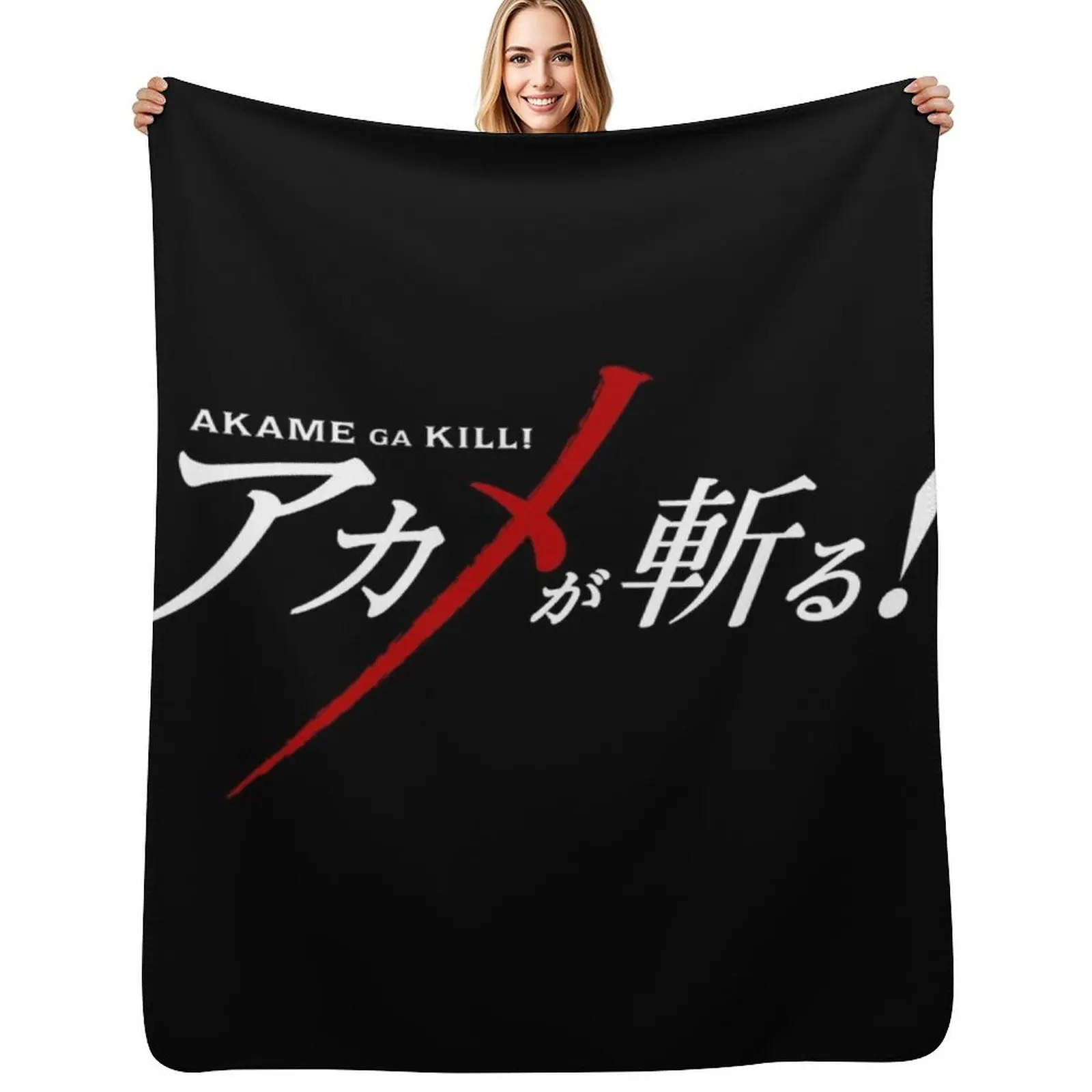 Akame Ga Kill Logo Throw Blanket Summer Cool Breathable Blanket for Sleeping