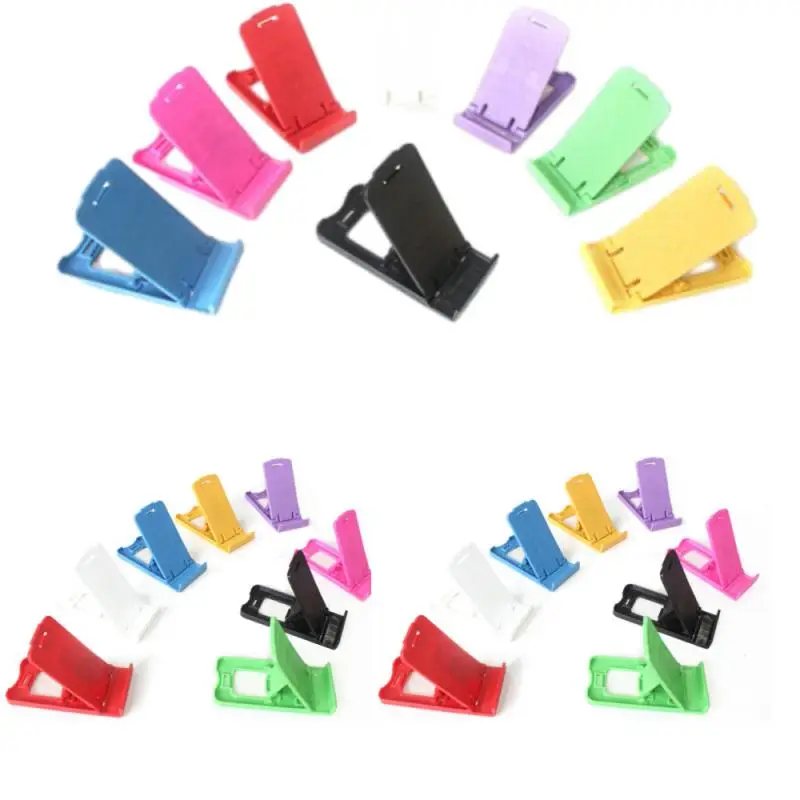 Универсальный красочный пластиковый регулируемый складной держатель для смартфона PT, 1 шт.