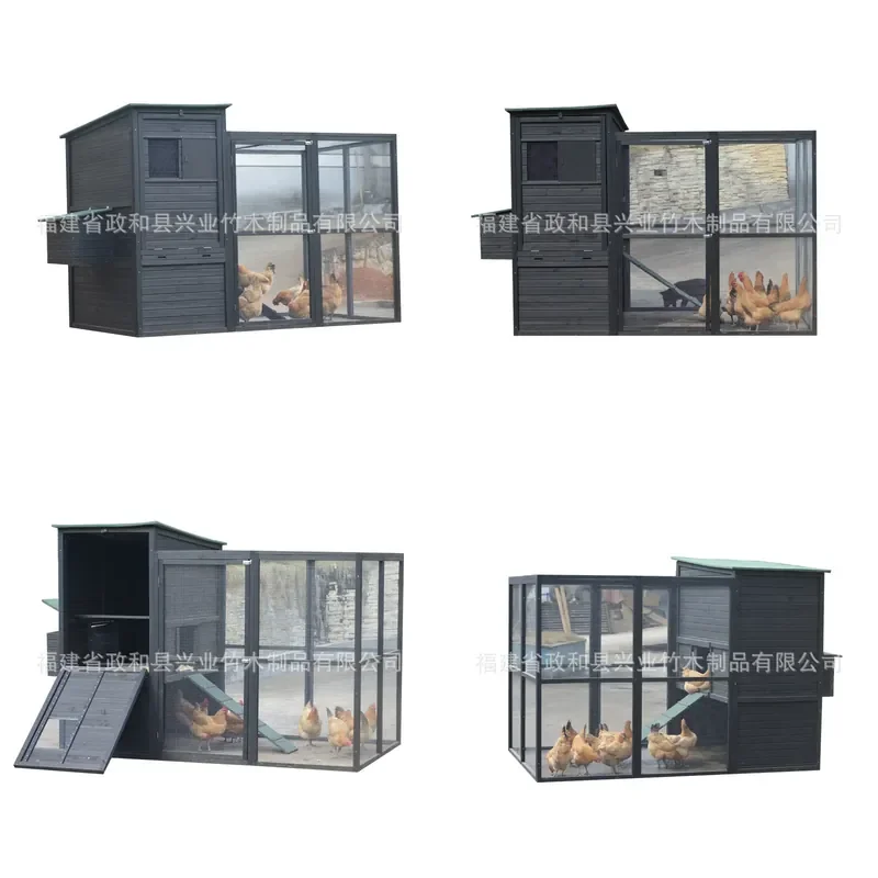 Large Wooden Chicken Coop Outdoor Waterproof Sturdy Poultry House for Backyard Farm Breeding Durable Hen Shelter