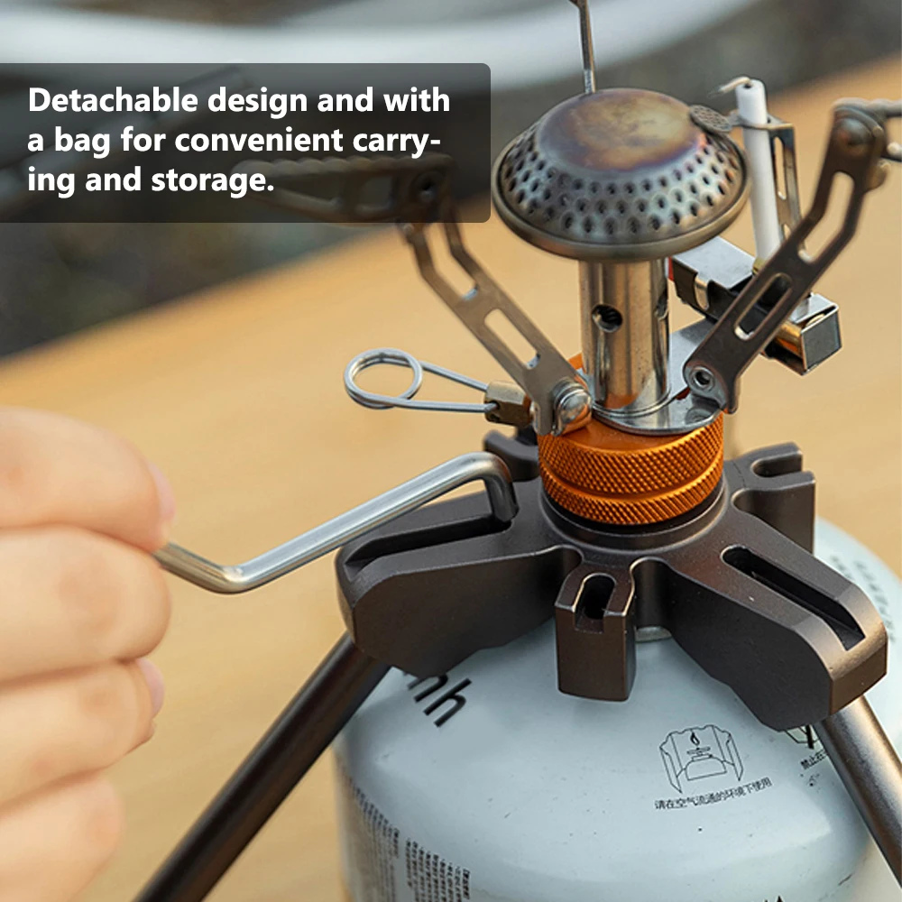 Outdoor Camping Gastank and Stoves Bracket Portable Detachable Furnace Rack Height Adjustable Aluminum Alloy Stoves Expansion