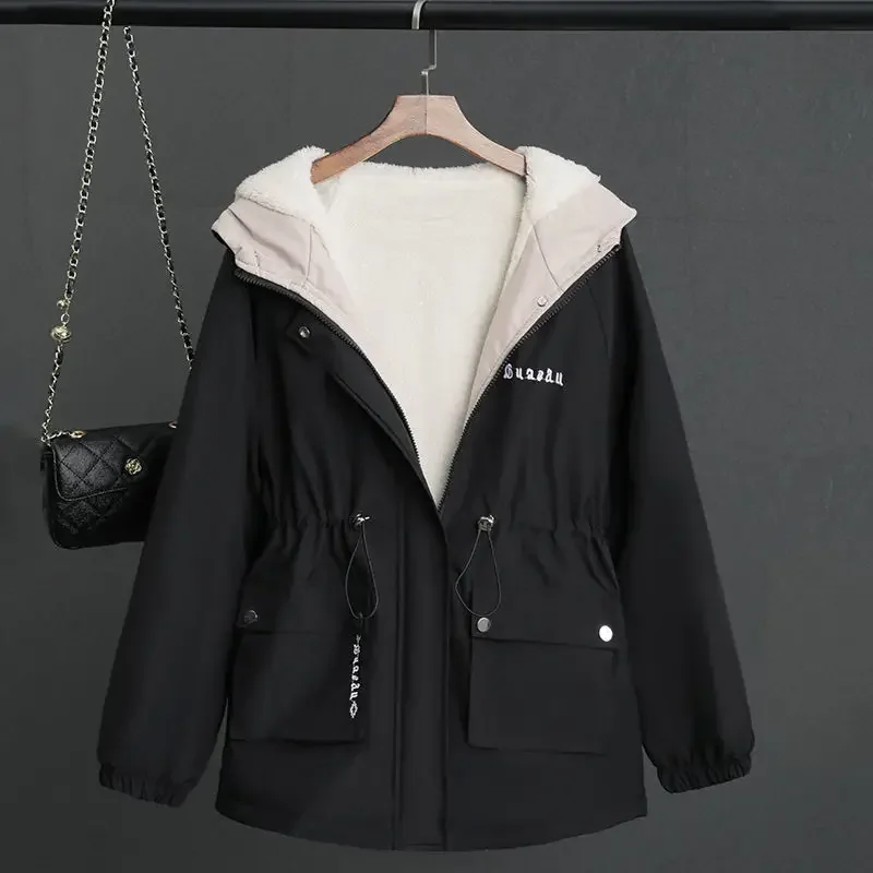 Petite veste doublée Smile pour femme, manteau court, épais, polyvalent, décontracté, version coréenne, nouveau style, automne, hiver, 2024