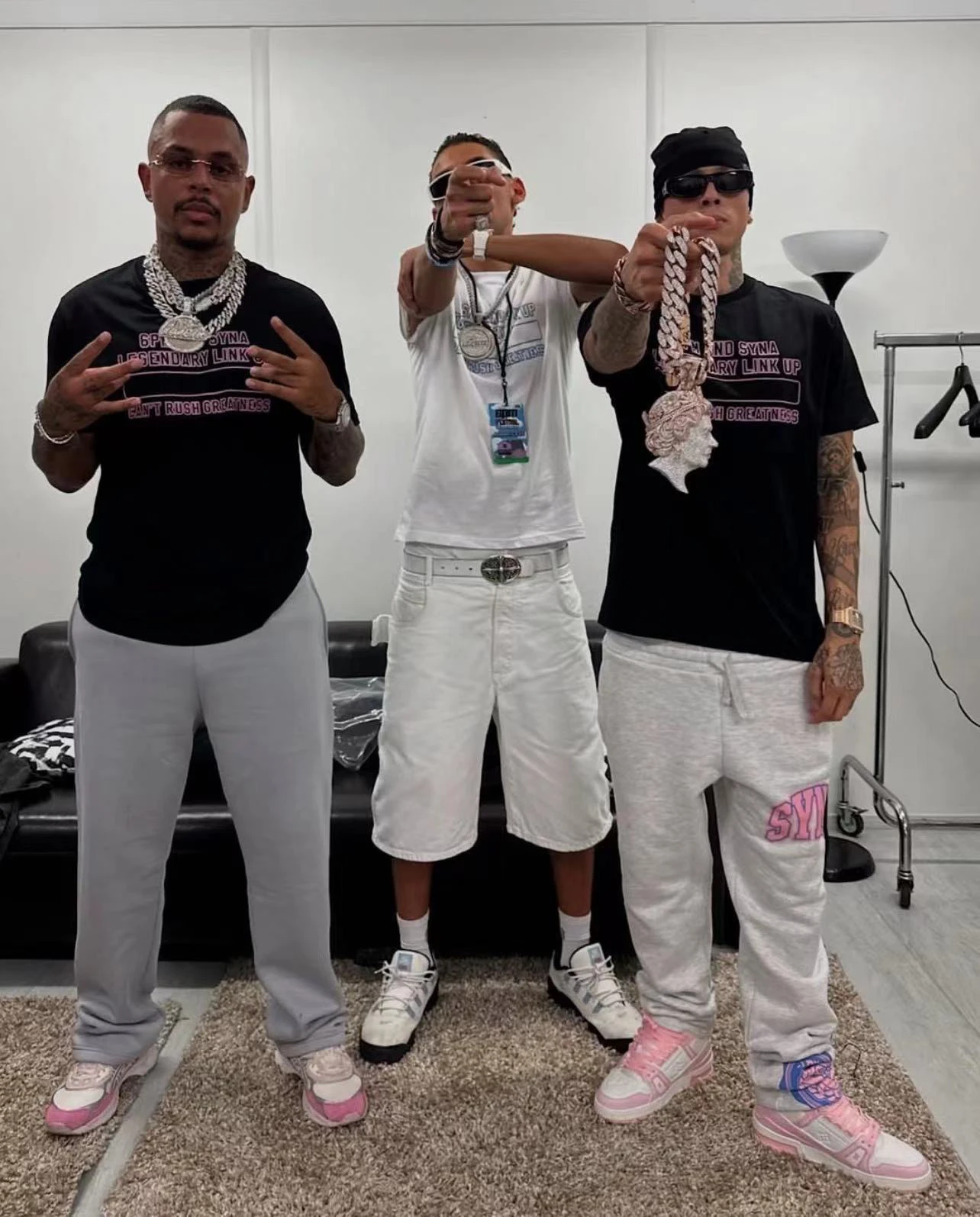 

Synaworld Drill American Street Hip Hop Letter Print Loose Casual ort Sve T-irt for Men And Women Youth Summer Faion