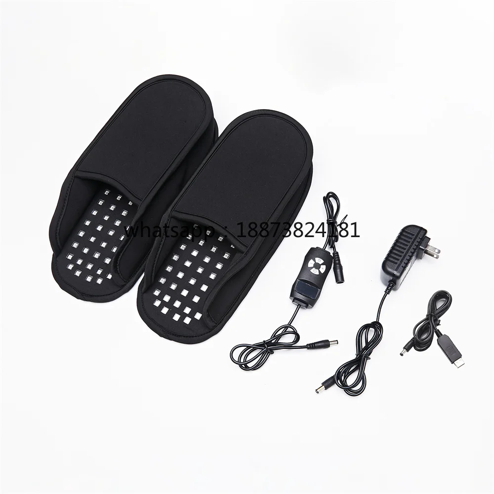 New Design 660nm 850nm Red Light Therapy Walking Slippers Near Infrared Light Therapy Shoes Foot Health Therapy slippers fast sh