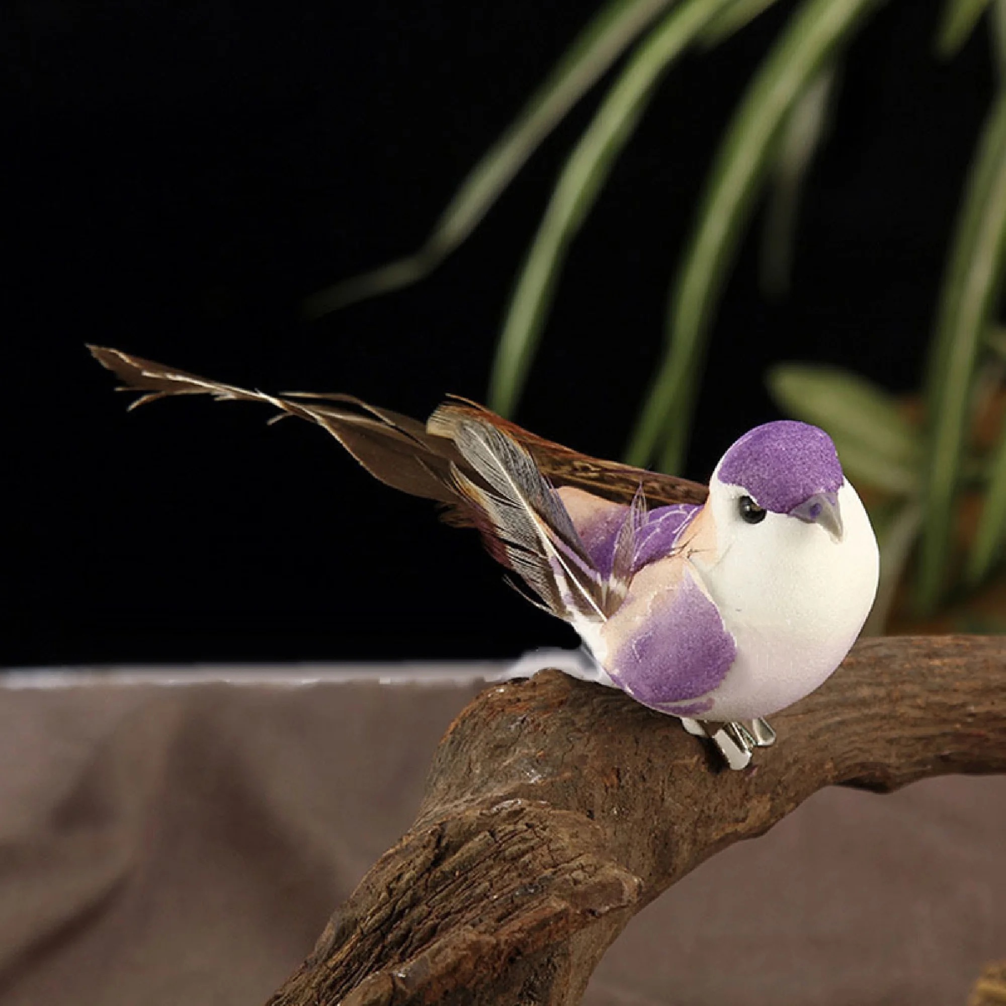 Modelo de pájaro creativo, adornos artesanales decorativos para el hogar, miniaturas de animales, Decoración de mesa, regalo, 6 unidades